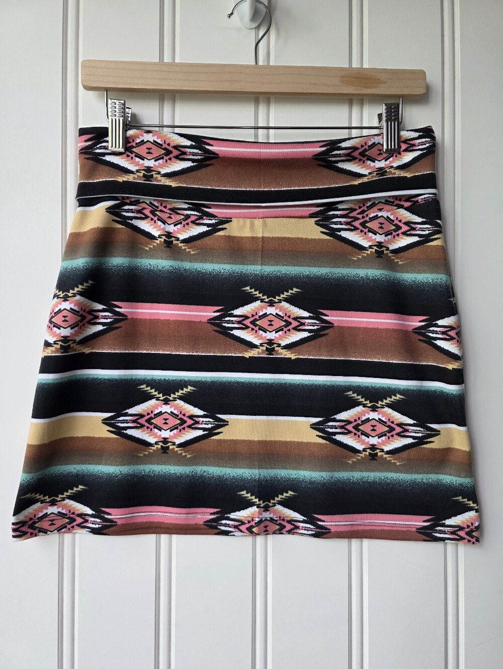 Rock 47 By Wrangler Southwestern Aztec Print Mini Skirt Small